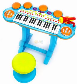 LT04 LANDTOYS ORGANY NIEBIESKIE ORGANKI DLA DZIECI ELEKTRONICZNE KEYBOARD